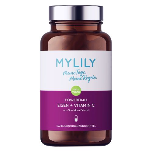 Nahrungsergänzung Powerfrau 90 Kapseln - Eisen - Vitamin C -  stärkt das Immunsystem - verringert deine Müdigkeit von myLily