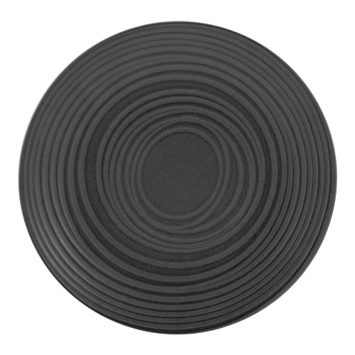 Lava Stone Black plates diameter 21cm - value pack of 6 from Creatable