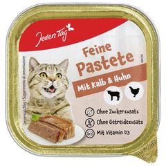 Katze Pastete Kalb und Huhn 100g - 16er Vorteilspack von Jeden Tag
