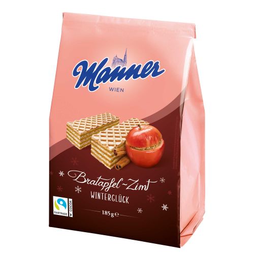 Manner Winterglück Schnitten Bratapfel-Zimt 185g