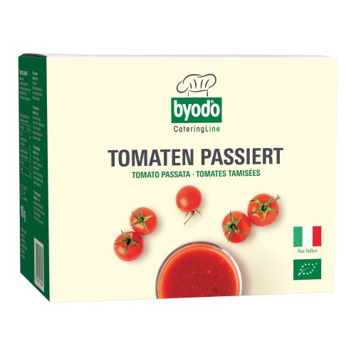 Organic tomatoes strained BIB 10000g from Byodo