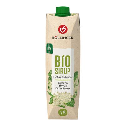 Bio Holunderblüten Sirup Tetra EW 1000ml - 6er Vorteilspack von Höllinger