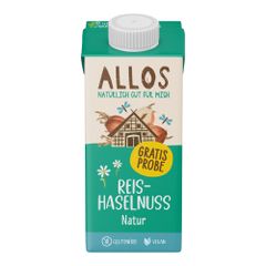 Bio Natur Reis-Haselnuss Drink 200ml - 15er Vorteilspack von Allos