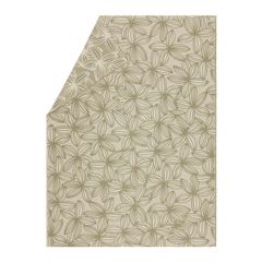 Leichte Kuscheldecke Linea Flora 140 x 200 cm - Salbei - GRS zertifiziert - von David Fussenegger