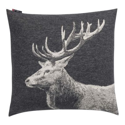 Cushion Cover Stag Color Charcoal 50x50cm by David Fussenegger