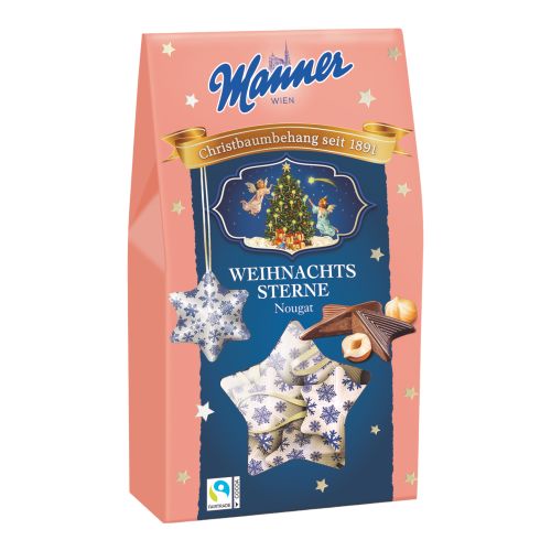 Manner Weihnachtssterne Nougat 170g - Baumbehang von Manner