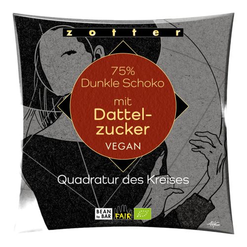 Bio Schokolade Dunkle Schoko mit Dattelzucker 70g - 10er Vorteilspack von Zotter