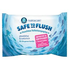 Feuchtes Toilettenpapier - Safe to flush - für sensible Haut - reinigt und erfrischt - als herunterspülbar zertifiziert von Natracare