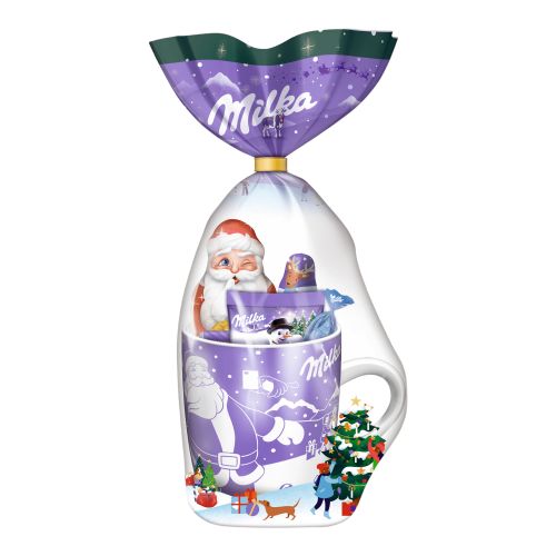 Milka Weihnachtsbecher Mischung mit Alpenmilch Schokolade 99g von Milka