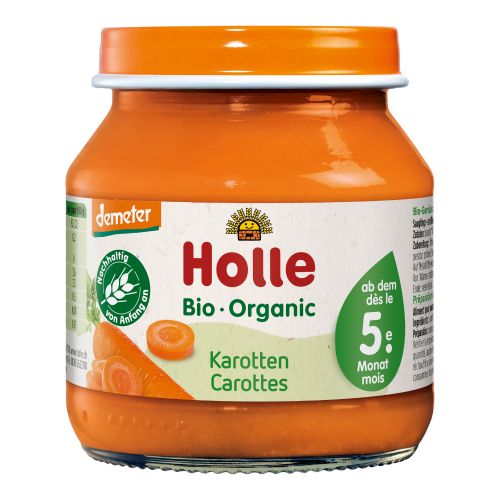 Organic baby food carrots - from 5 months - 125g - value pack of 6 from Holle