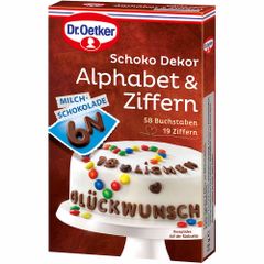 Dr. Oetker chocolate alphabet & numbers 58 g