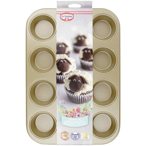 Dr. Oetker muffin tin 12 gold - 1 piece