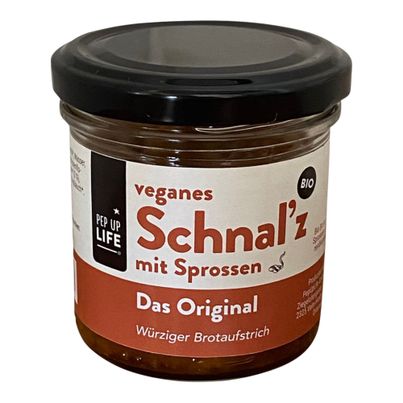 Bio Schnal'z m. Sprossen Original 110g - 6er Vorteilspack von Pep Up Life