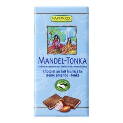 Bio Vollmilch Schoko Tonka-Mandel 100g - 12er Vorteilspack von Rapunzel Naturkost