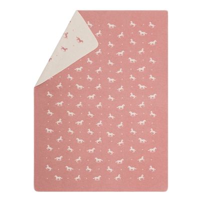 Children's Blanket Horses Color Pink 140x200cm by David Fussenegger