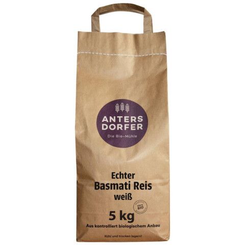 Organic basmati rice white 5000g from Antersdorfer Mühle