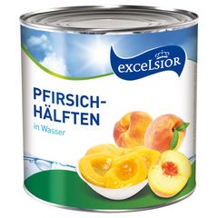 Pfirsichhälften in Wasser 3000ml von Excelsior