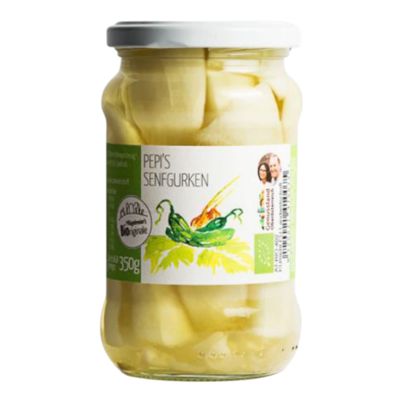 Bio Senfgurken 350ml - 6er Vorteilspack von Pflügelmeier Pepi's