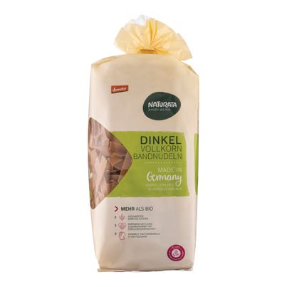 Bio Dinkel-Vollkorn-Bandnudeln 500g - 10er Vorteilspack von Naturata