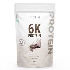 nutri+ 6K Eiweißpulver 1kg - Chocolate Protein Shake ohne Whey von Nutrition Plus