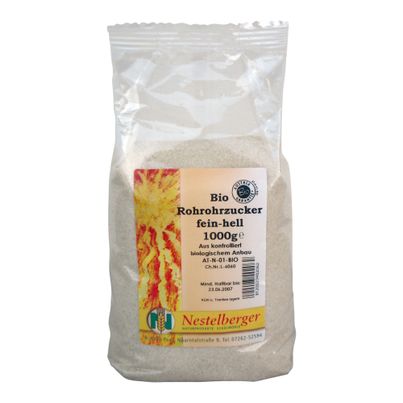 Bio Rohrohrzucker weiß 1000g von Nestelberger