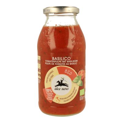 Bio Tomatenpulpe Basilikum 500g - 12er Vorteilspack von Alce Nero