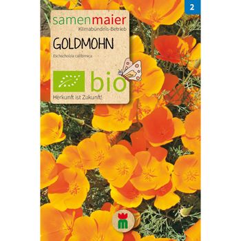 Bio Goldmohn orange - Saatgut für zirka 70 Pflanzen