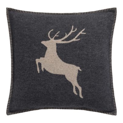Cushion Cover Stag Color Charcoal 50x50cm by David Fussenegger
