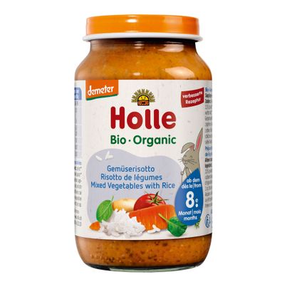 Organic baby jars of vegetable risotto - from 8 months - 220g - value pack of 6 from Holle