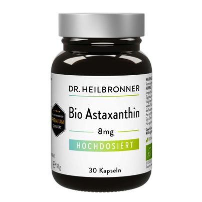 Bio Astaxanthin 8mg Nahrungsergänzungsmittel 30 Kapseln von Dr. Heilbronner