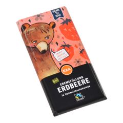Bio Cremeschokolade Erdbeerfüllung 100g - 10er Vorteilspack von Eza