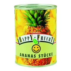 Ananasstücke 850g von Happy Frucht