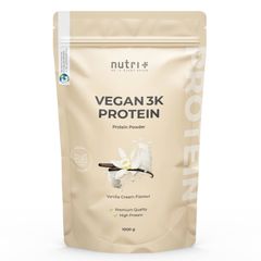 nutri+ Vanilla Cream Veganes Proteinpulver 3k - Eiweiß Protein Pulver 1kg von Nutrition Plus