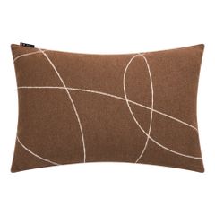 Kissenhülle geschwungene Linien Farbe braun 60x40cm von David Fussenegger