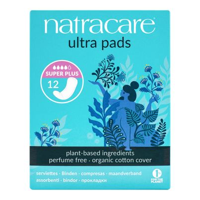 Bio Damenbinden Ultra Super Plus 12ct - 12er Vorteilspack von Natracare