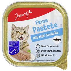 Katze Pastete Seelachs 100g - 16er Vorteilspack von Jeden Tag