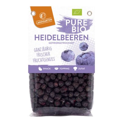 Bio Heidelbeeren gefriergetrocknet 20g - 8er Vorteilspack von Landgarten