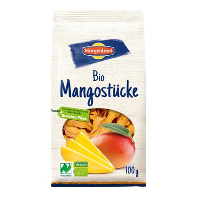 Bio Mangostücke getrocknet 100g - 6er Vorteilspack von Morgenland