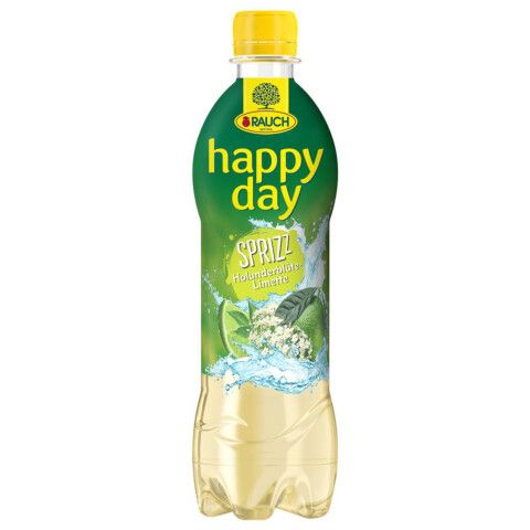 Holunder Limette gespritzt 500ml von Happy Day - 12er Vorteilspack