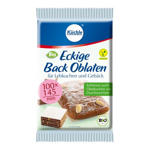 Bio Backoblaten eckig 10x14cm - 12Stück von Küchle