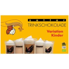 Bio Trinkschokolade Variationen Kinder 5x22g 110g - 6er Vorteilspack von Zotter