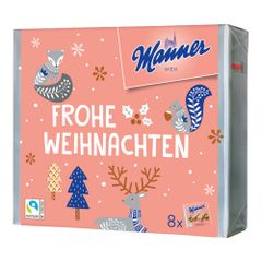 Manner Original Neapolitaner Schnitten 8er Geschenkpackung Weihnachten Frohe Weihnachten 600g