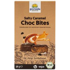 Bio Salty Caramel Choch Bites 64g - 10er Vorteilspack von Govinda