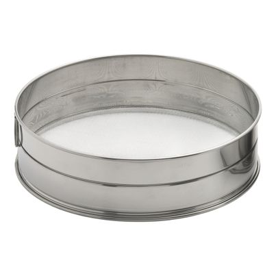 Flour sieve CNS 1.2mm diameter 25cm height 8cm from Weis Karl
