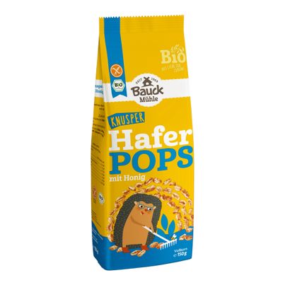 Bio Knusper Hafer Pops mit Honig 150g - 6er Vorteilspack von Bauck Mühle