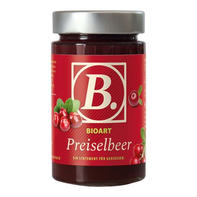Bio Preiselbeer Marmelade 250g - 6er Vorteilspack von Bioart