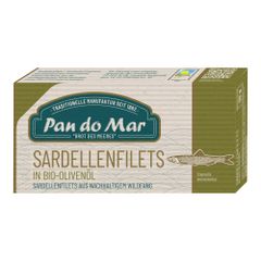 Bio Sardellenfilets in BioOlivenöl 50g - 10er Vorteilspack von Pan Do Mar