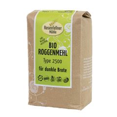 Bio Roggenmehl Type 2500 750g - für dunkle Brote - aus biologischem Anbau - hochwertiges Roggenmehl von Rosenfellner Mühle