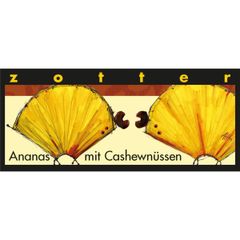 Bio Schokolade Ananas mit Cashewnüsse 70g - 10er Vorteilspack von Zotter
