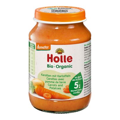 Bio Babygläschen Karotten mit Kartoffel - ab 5 Monaten - 190g - 6er Vorteilspack von Holle